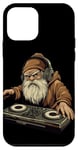 Coque pour iPhone 12 mini Garden Nain comme costume de DJ pour fête et célébration musicale