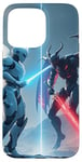 Coque pour iPhone 15 Pro Max Fantastique robot mignon combat de démons