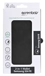 Essentials Samsung Galaxy S24 FE PU wallet  detachable  3 cards  black