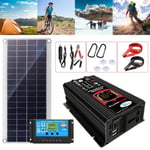 300W Kit Panneau Solaire Flexible avec 500W Convertisseur Sinus Modifié Pour Camping Auto Bateau