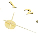 3D Wall Clock Modern Design 100 cm XXL Gold vidaXL