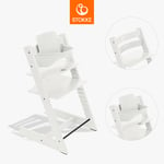 STOKKE® Tripp Trapp® barnstol bok vit inkl. Baby Set V2 vit