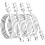 LISEN USB C to C Cable, 4-Pack [0.5M+1M+2M+2M] USBC to USBC Cable, 60W USB C to USB C Charger Cable for iPhone 15, Samsung S24 Note 10, Pixel, Mi, MacBook Air Pro, iPad Charger Cable​ ​