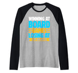 Winning at Board Games Losing at Life Balance Game Night Raglan Baseball Tee