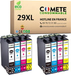 29XL - Lot de 8 Cartouches d'encre Compatible avec Epson 29 XL Fraise - pour pour Cartouche epson XP 245 XP 235 XP 345 (2 Noirs 2 Cyan 2 Magenta 2 Jaunes)