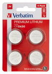 Verbatim – Lithium battery CR2430 3V 4 pack (49534)