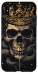 Coque pour iPhone XS Max Crâne Or Couronne Serpents Crâne Art Serpent gothique