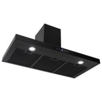 electriQ Slimline Black 90cm Cooker Hood with Touch Controls EIQ90TOUCHSLIMBK