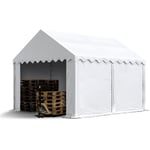 INTENT24 Tente de stockage 3x4 m abri bâche PVC 700 N imperméable blanc - blanc