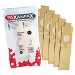 Paxanpax VB291 Lot de 5 Sacs en Papier compatibles pour Hoover H20/H20A' Purepower, U3100, U3200, U3300, U3400, U3500, PU2100, DM4483 Daewoo Upright Series (Marron