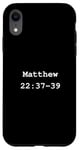 iPhone XR Christian faith holy bible verses typeset Matthew 22:37-39 Case