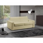 Canapé lit 2-3 places MASTER convertible EXPRESS 120 cm polyuréthane Beige MATELAS 18 CM INCLUS