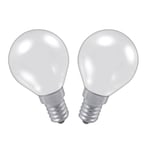 Philips 40W 240V Opal Golf Ball Bulb SES E14 Soft White Twin Pack