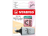 Stabilo Boss Mini Pastellove Edition 2.0, 3 Styck, Grå, Rosa, Turkos, 3 År, Multifärg, 2 Mm, 5 Mm