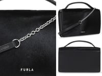 Furla 1927 Splendid Fur Handbag Clutch Shoulder-Bag Leather