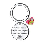 GUOYU Maman Porte-clés Maman Cadeau Forme Fille Fils, Cadeau de fête des Mères, Cadeau Anniversaire pour Maman Mere (1) (2)