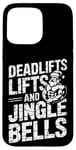 iPhone 15 Pro Max Funny Deadlifts and Jingle Bells Santa Claus Gym Fitness Pun Case