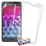 Protections Ecran pour SAMSUNG GALAXY GRAND PRIME, 3 Films [UltraClear][Transparents] + STYLET et CHIFFON MUZZANO® OFFERTS - La Protection écran ULTIME ET DURABLE pour votre SAMSUNG GALAXY GRAND PRIME