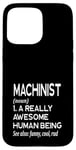 Coque pour iPhone 15 Pro Max Définition de machiniste amusante Magasin d'outils de machines-outils