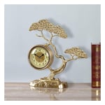 Yxxc -Horloge de Support Chinois Pur cuivre décoratif Table Horloge Chevet muet Pendule Horloge Salon Table Horloge Chambre Horloge décoration Horloge à Qu