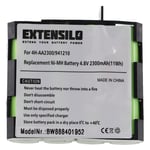 EXTENSILO Batterie compatible avec Compex Vitality appareil médical (2300mAh, 4,8V, NiMH)