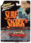 1:64 Greenlight 1959 Cadillac Eldorado Ambulance Surf Shark Rouge/Blanc Rusty