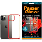 iPhone 12 Pro Max Deksel PanzerGlass ClearCase Antibakteriel - Rød Kant