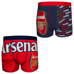 Arsenal Official Football Gift 1 Pair Pack Mens Boxer Shorts