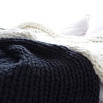 Blanket Embroider Throw Arm Knitting Roving Wool Bulky Yarn Home Bed Sofa Living Room Soft Knit Easily Thickness Chunky Handcrafted Cozy Blankets,Black,1.2x1.8m