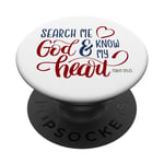 Psaume 139:23 - « Cherchez-moi Dieu et connaissez mon cœur » PopSockets PopGrip Interchangeable