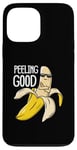 Coque pour iPhone 13 Pro Max Jeu de mots amusant à la banane Peeling Good