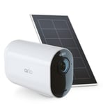 Arlo Caméra de Surveillance Ultra 2 XL + Panneau Solaire, WiFi, sans Fil, Vidéo 4k HDR, Batterie 12 Mois, Champ de Vision 180°, Détection Automatique, Sirène intégrée, Inclus 90 Jours Secure