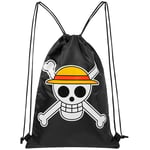 One Piece Kids Drawstring Bag - Anime String Swim Bag for School, Sports, PE Bag