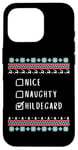 iPhone 16 Pro Nice, Naughty, Hildegard Christmas Ugly Sweater Style Case