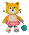 Clementoni - Peluche Chat - Katy The Kitty - Coffret Cadeau - Doudou Educatif - Développement Multisensoriel - Tissu Doux - Hochet - pour Enfants Dès 0 Mois