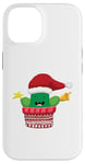 iPhone 14 FUNNY CHRISTMAS TSHIRT. CHRISTMAS CACTUS. BELL STAR AND HAT Case