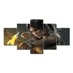 TOPRUN Canvas Picture - Wall Art Print - Shadow of the Tomb Raider - 5 panels - Modern Motif Wall Art - 5 piece - Non-Woven - Image Paintings - Framed Artwork - Ready to hang
