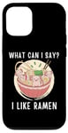 Coque pour iPhone 12/12 Pro Mignon Kawaii Axolotl What Can I Say I Like Ramen Nouilles