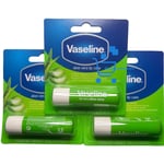 3x Vaseline Lip Stick Green Aloe Vera Lip Therapy Balm 4.8g Dry Cracked Lips