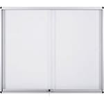 Bi-Office Exhibit Indoor Lockable Notice Board Magnetic 8 x A4 Wall Mounted 96.7 (W) x 70.6 (H) cm White