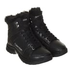 Calvin Klein Womens Candal High-top leather and textile sneaker B4N12174 woman - Black - Size EU 37