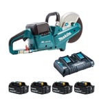 Makita DCE090PF-4 Twin 18v Brushless Disc Cutter (4x3Ah)