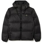 Manteau Lacoste  DOUDOUNE À CAPUCHE COURTE DÉPERLANTE  NOIRE