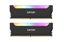 Lexar Hades RGB DDR4 RAM 32GB Kit (16GBx2) 3600 MHz, 288-Pin U-DIMM Desktop Memory, LED Lightning DRAM Gaming Memory, JEDEC / XMP 2.0 High Performance Computer Memory (LD4BU016G-R3600ADLH)