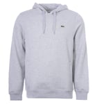 Lacoste Mens Sport Fleece Pullover Hoodie in Grey Polycotton - Size X-Small