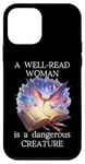 Coque pour iPhone 12 mini A Well Read Woman is a Dangerous Creature Floral Book Reader