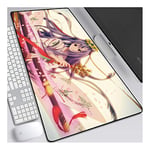 ITBT Seraph of The End 800x300mm Anime Mouse Pad, Keyboard Mouse Mats, Extended XXL Large Professional Gaming Mouse Mat with 3mm-Thick Rubber Base, for Computer PC,A