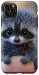 Coque pour iPhone 11 Pro Max Mini raton laveur très mignon