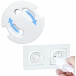 Cache Prise Bébé Français-Protection Prises Bebe-Caches Prises Electrique-Sécurité Enfant-Mécanisme Tournant,10Pcs