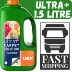 Vax Original Carpet Solution Shampoo 1.5L Scented Cleaner Upholstery or Carpet